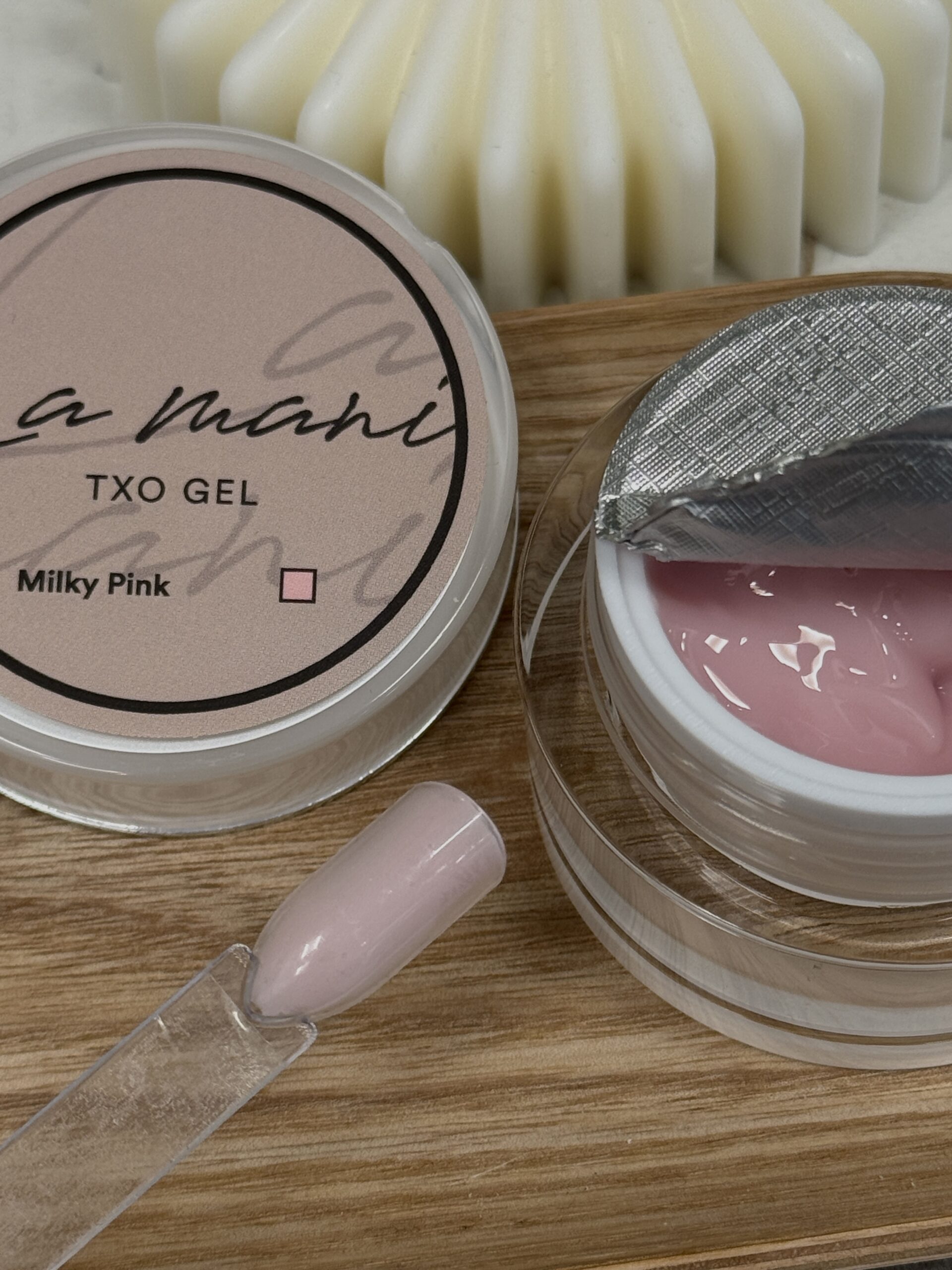 Stovintis gelis TXO  Milky pink ( six) - Image 2