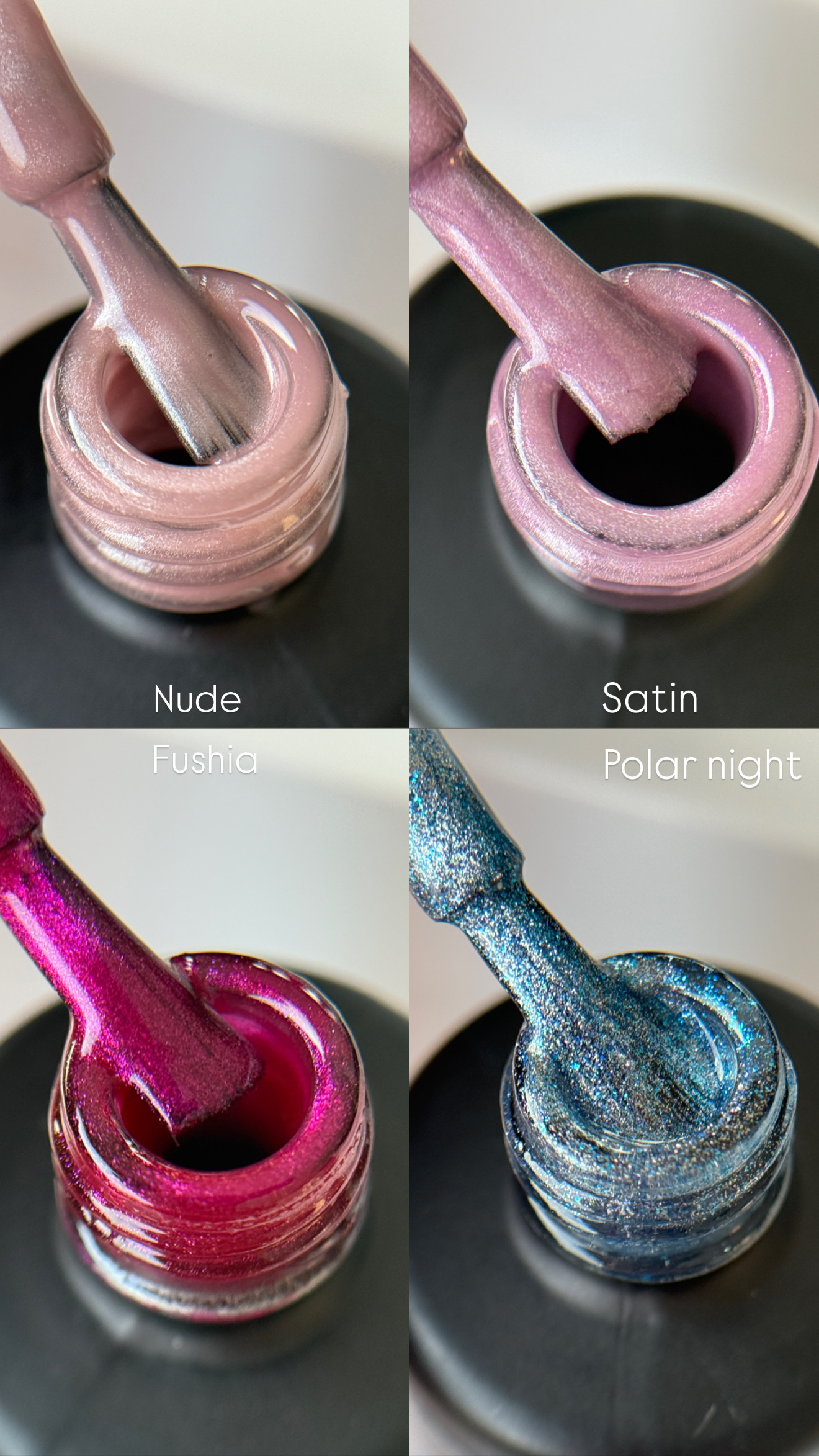 Geliniai nagų lakai "Cat eye" kolekcija